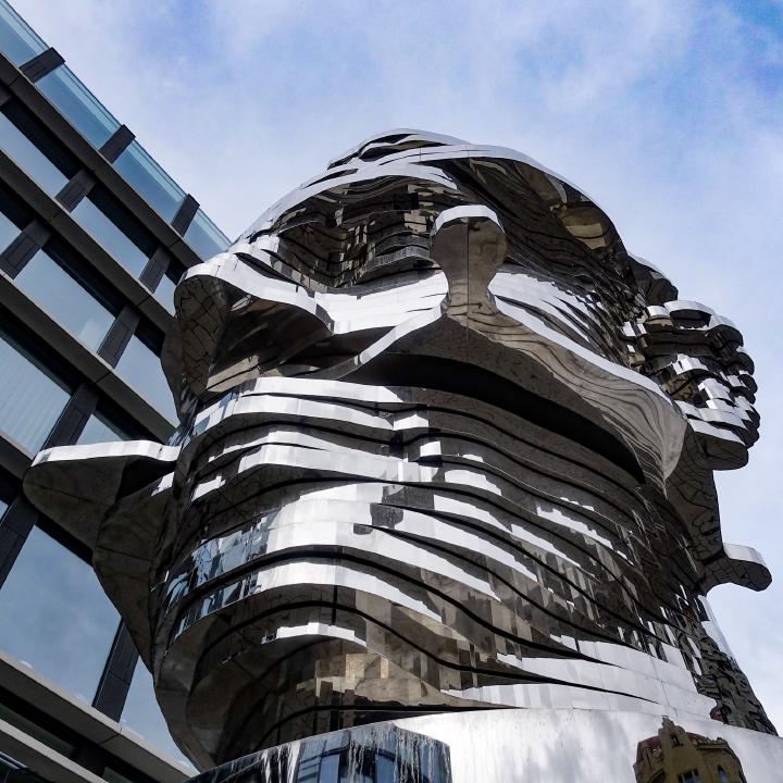 Monument of Franz Kafka in Prague