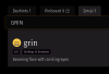Search result for the query grin displaying the grin emoji as expected