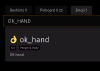 Search result for the query ok hand displaying only the yellow emoji