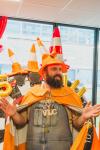 A VLC themes wizard with a cone head!