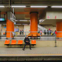 Someone waiting at the station