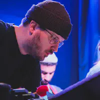Alexis Valet playing Vibraphone with Pablo Aguste on the back