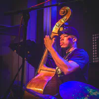 Eric Wheeler playing double bass